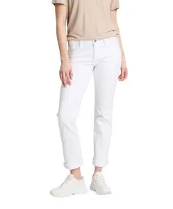 Cross Rose Jeans mit hohem Bund in Weiß