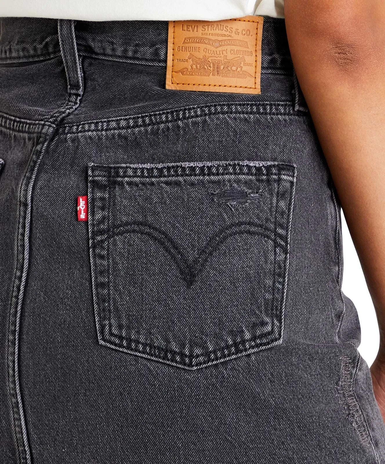 Damen Rock Deconstruted Skirt von Levis in Black