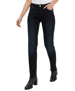 CROSS Jeans Straight Leg Rose in Blue Black Used