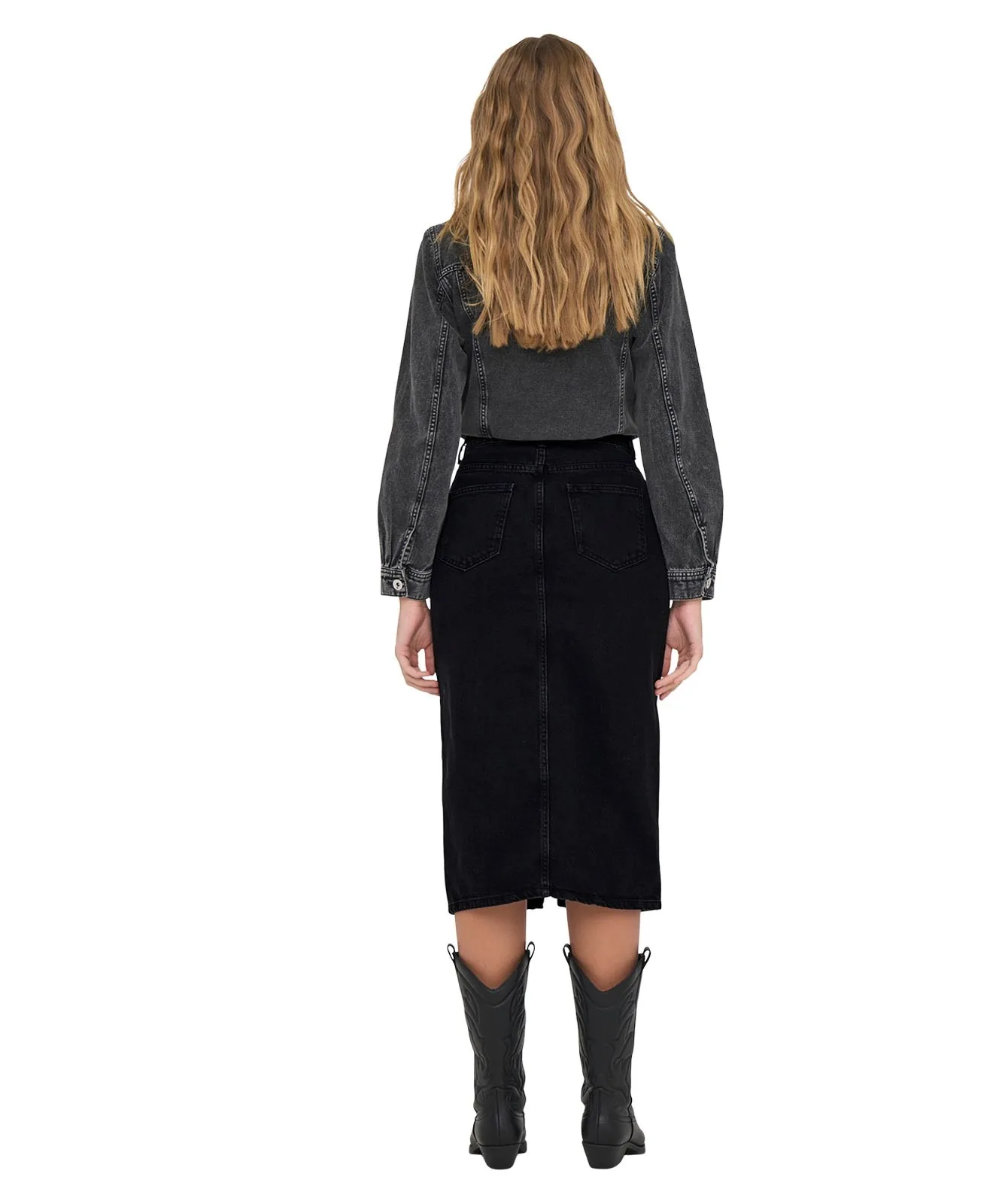 Damen Rock Bianca von Only in Washed Black