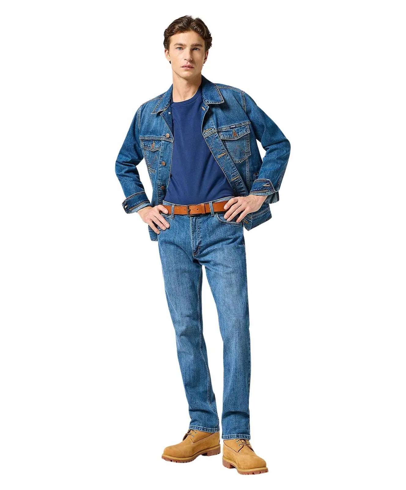 Herren Shirt Sign Off Tee von Wrangler in Navy