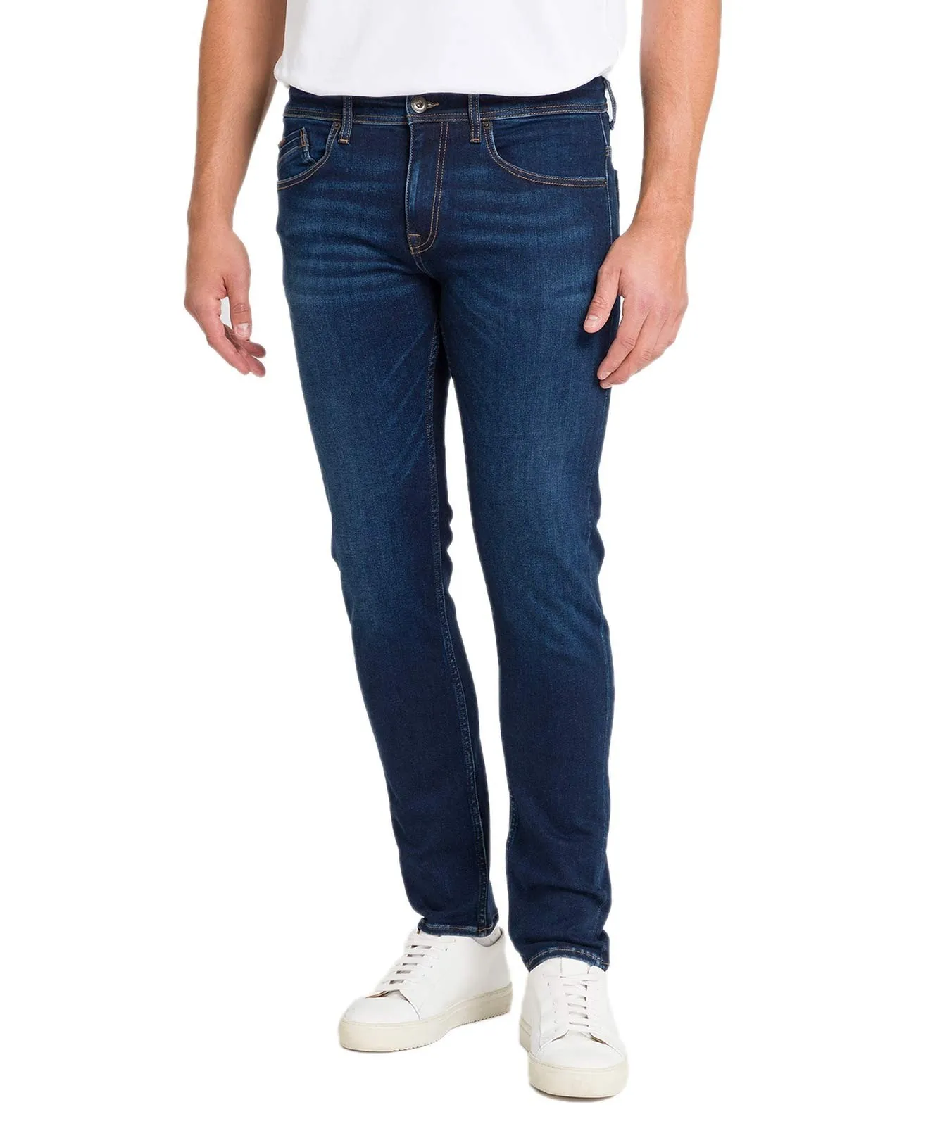 Herren Jeans Jimi von Cross in Night Blue Crincle