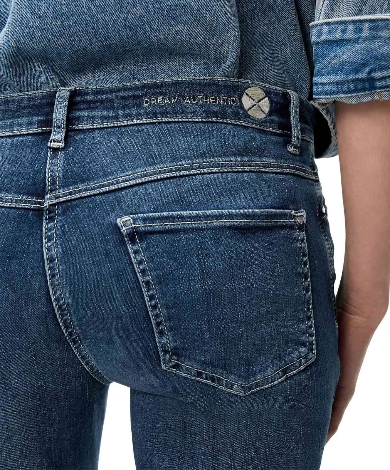 Damen Jeans DREAM cropped von MAC in Blue Moon Basic Wash