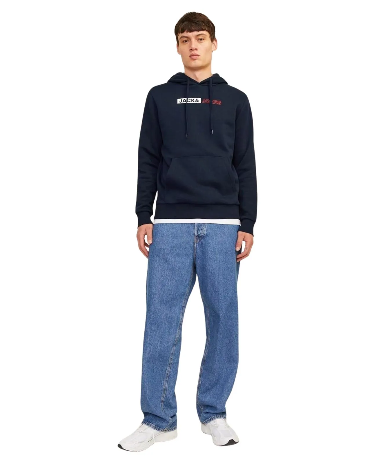 Herren Pullover Corp Logo Swaet von Jack & Jones in Navy Blazer