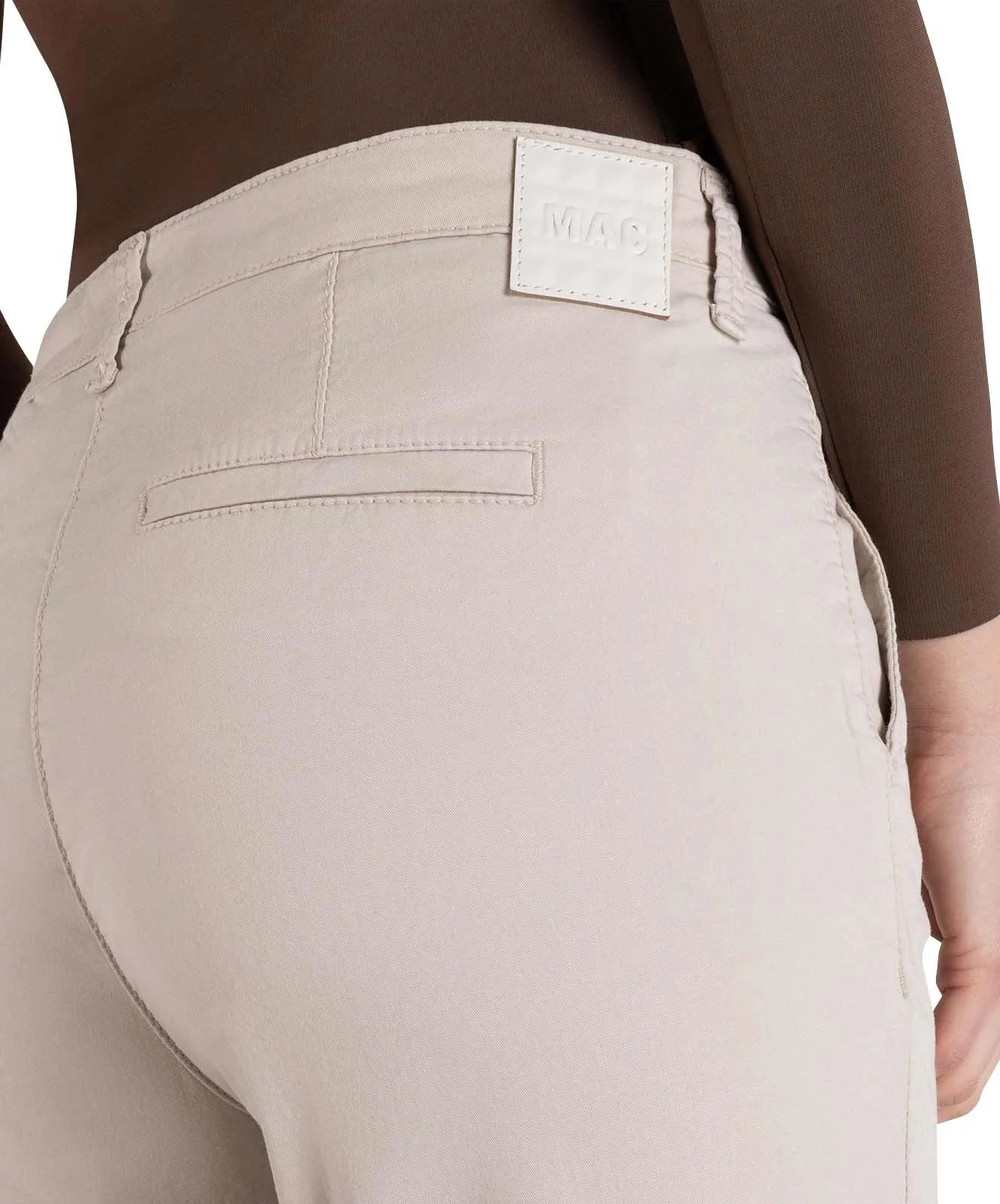 Damen Hose Chino Turn Up von MAC in Ivory