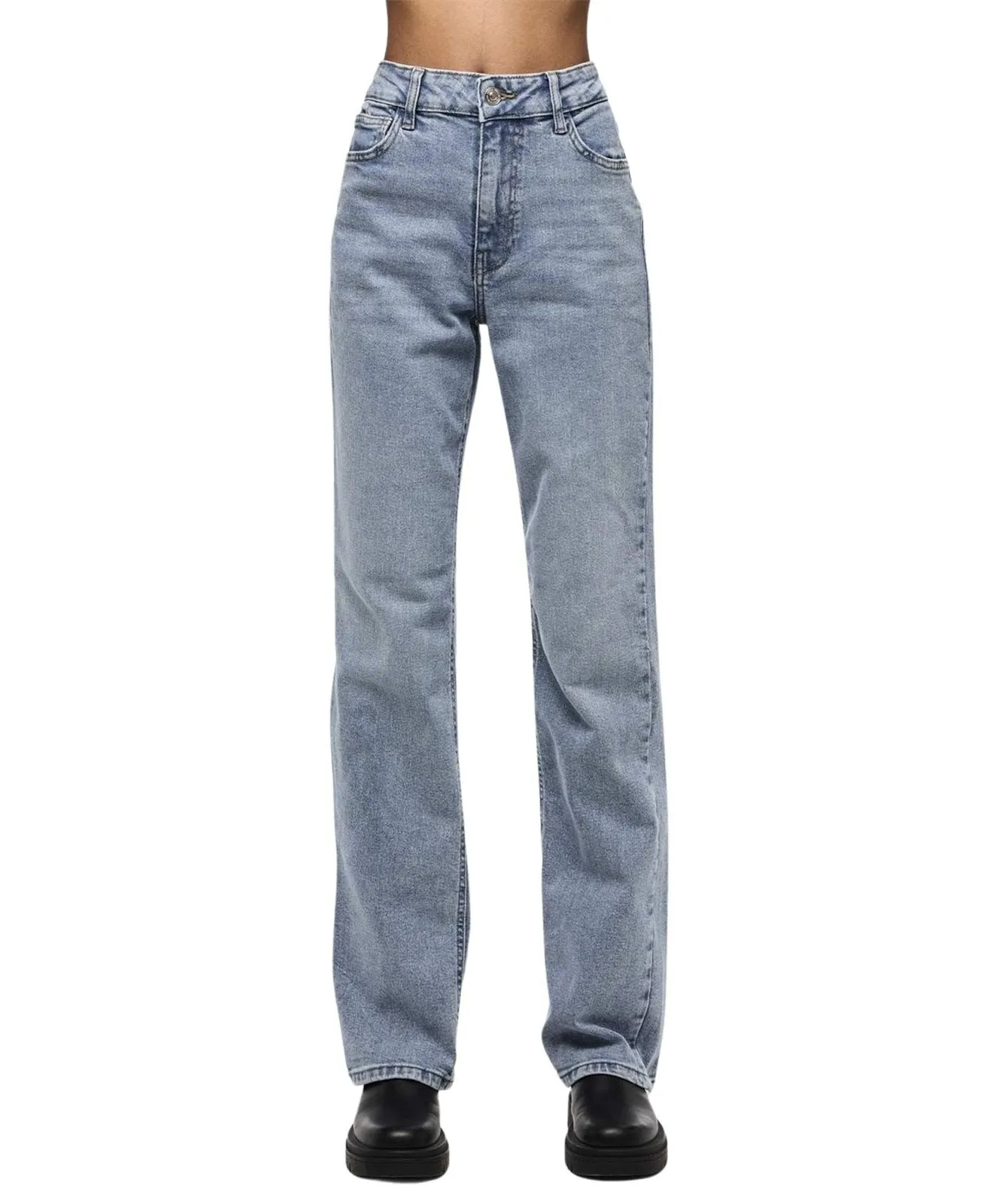 Damen Jeans Kelly von Pieces in Light Blue Denim
