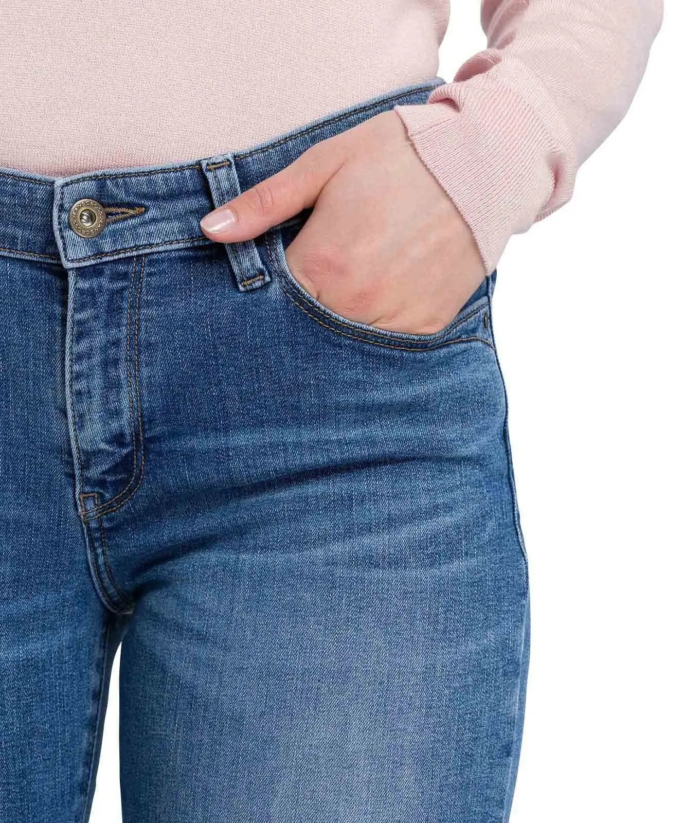 Damen Jeans Lauren von Cross in Mid Blue