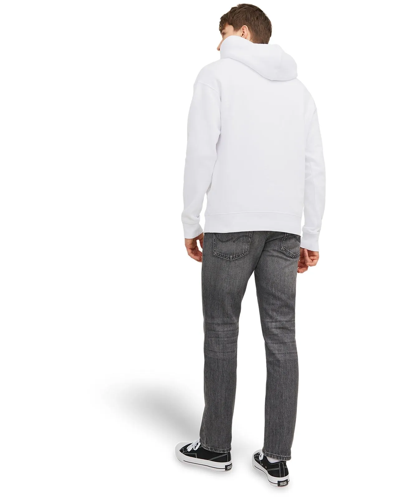 Herren Pullover Star Sweat Hood von Jack & Jones in White
