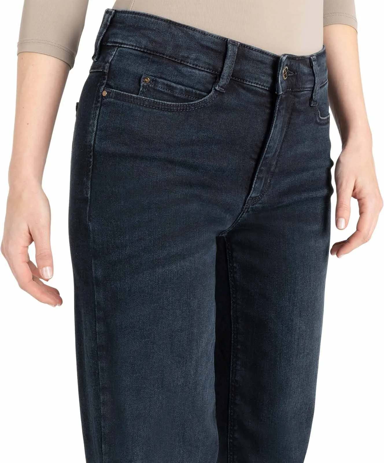 Damen Jeans Dream Wide Authentic von MAC in Midnight Blue Wash