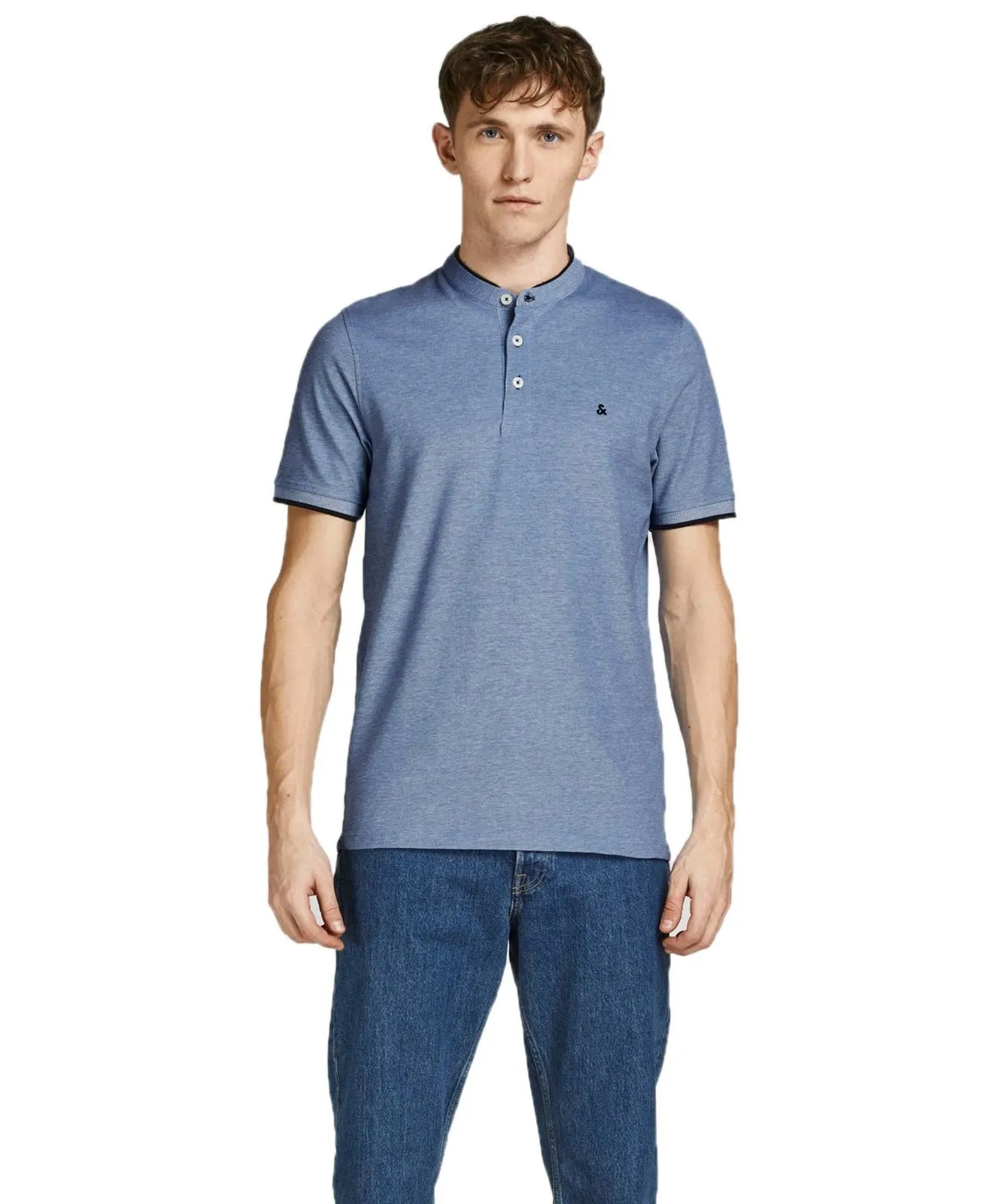 Herren Shirt Paulos Mao von Jack & Jones in Bright Cobalt