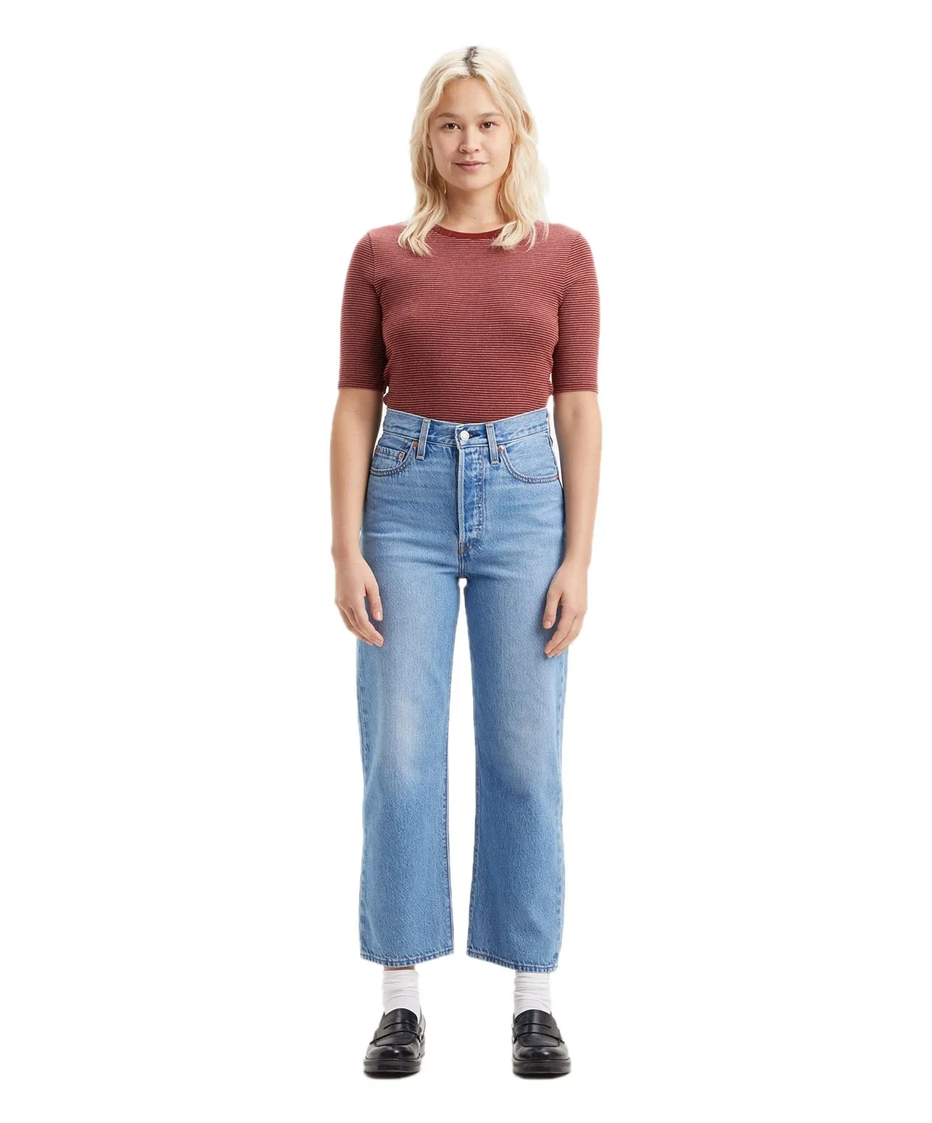 Damen Jeans Ribcage Straight Ankle von Levis in In The Middle