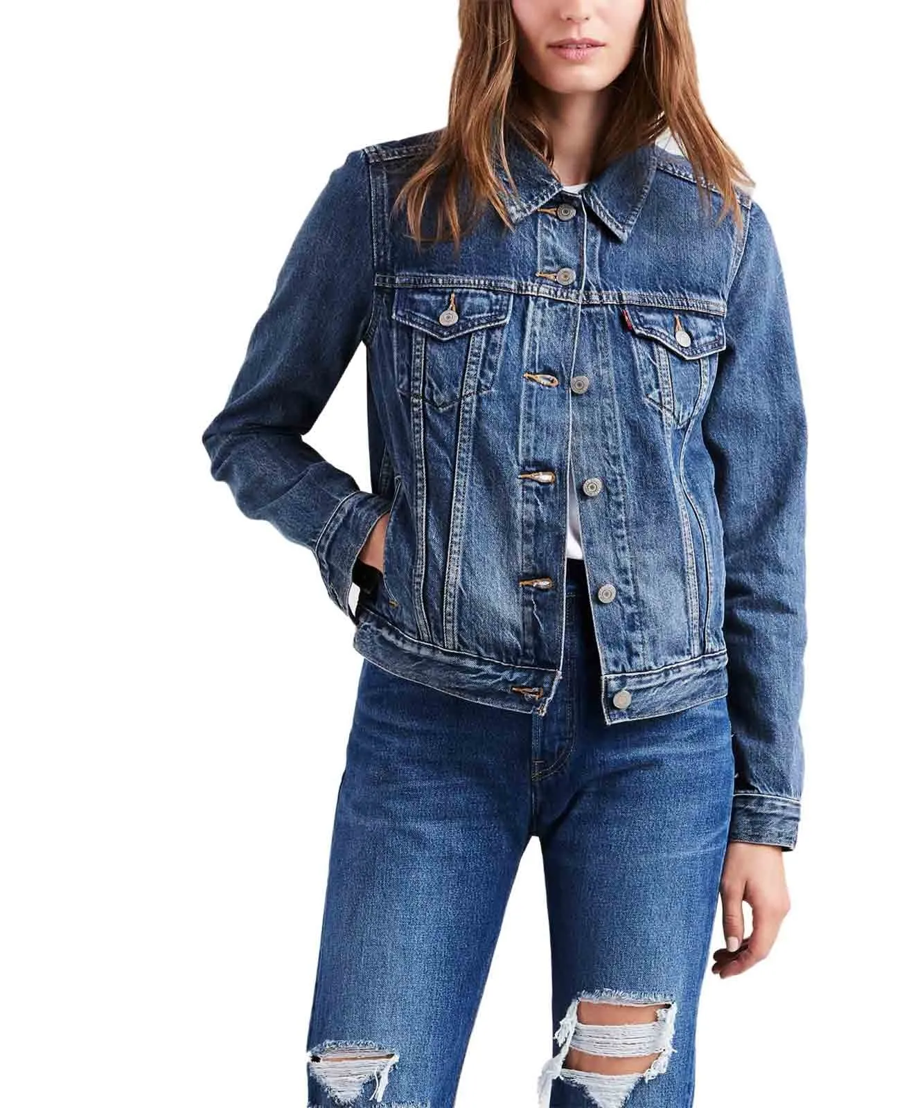 Damen Jacke Original Trucker von Levis in Soft As Butter Dark
