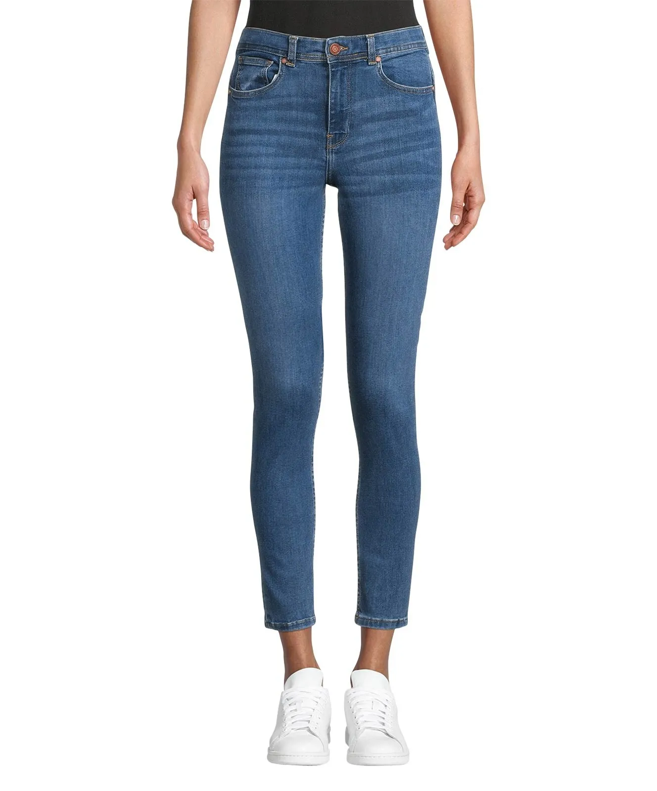 Damen Jeans Judy von Cross in Mid Blue Used