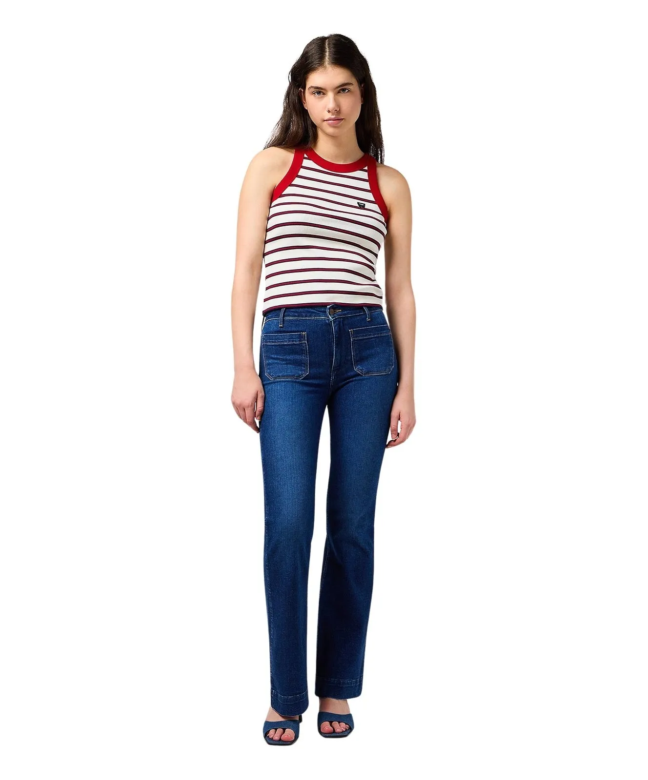 Damen Jeans Flare Retro von Wrangler in Dark Wash