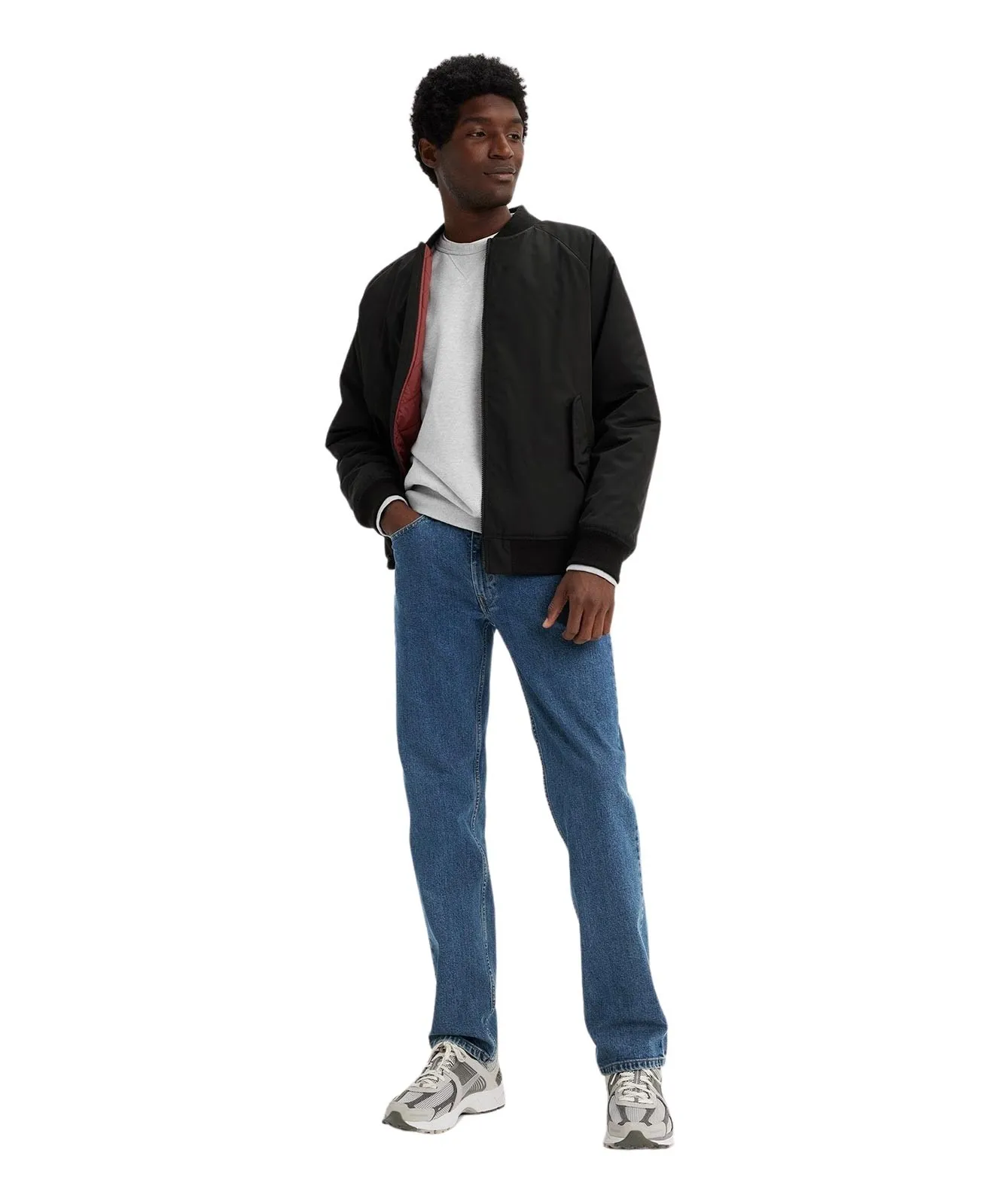 Herren Jeans 514 Straight von Levis in Stonewash Stretch