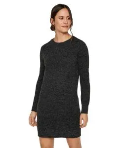 Vero Moda Damen Strickkleid Doffy mit Langarm in Schwarz