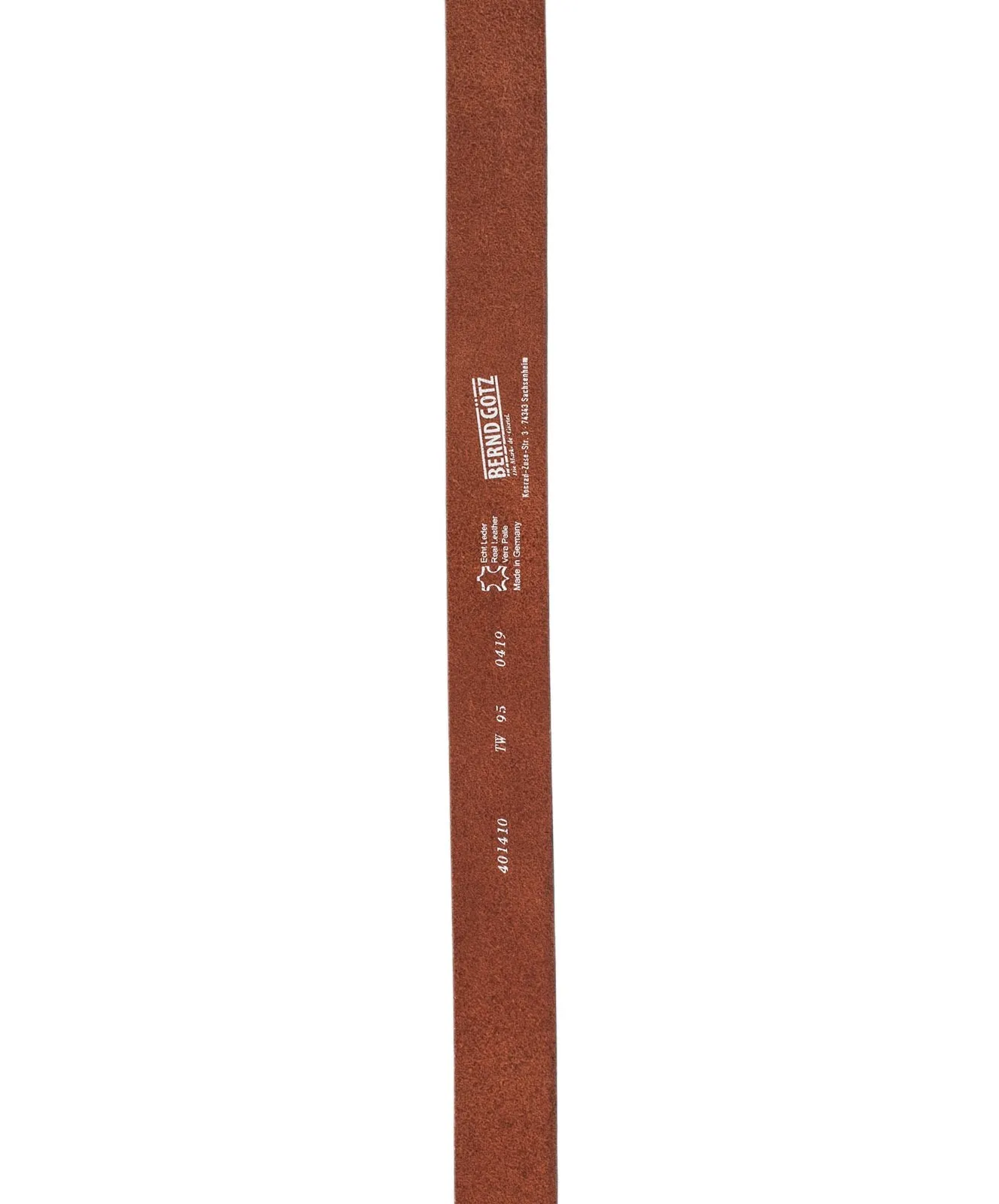 Herren Gürtel 401410 - 4cm Walkledergürtel von Bernd Götz in Cognac