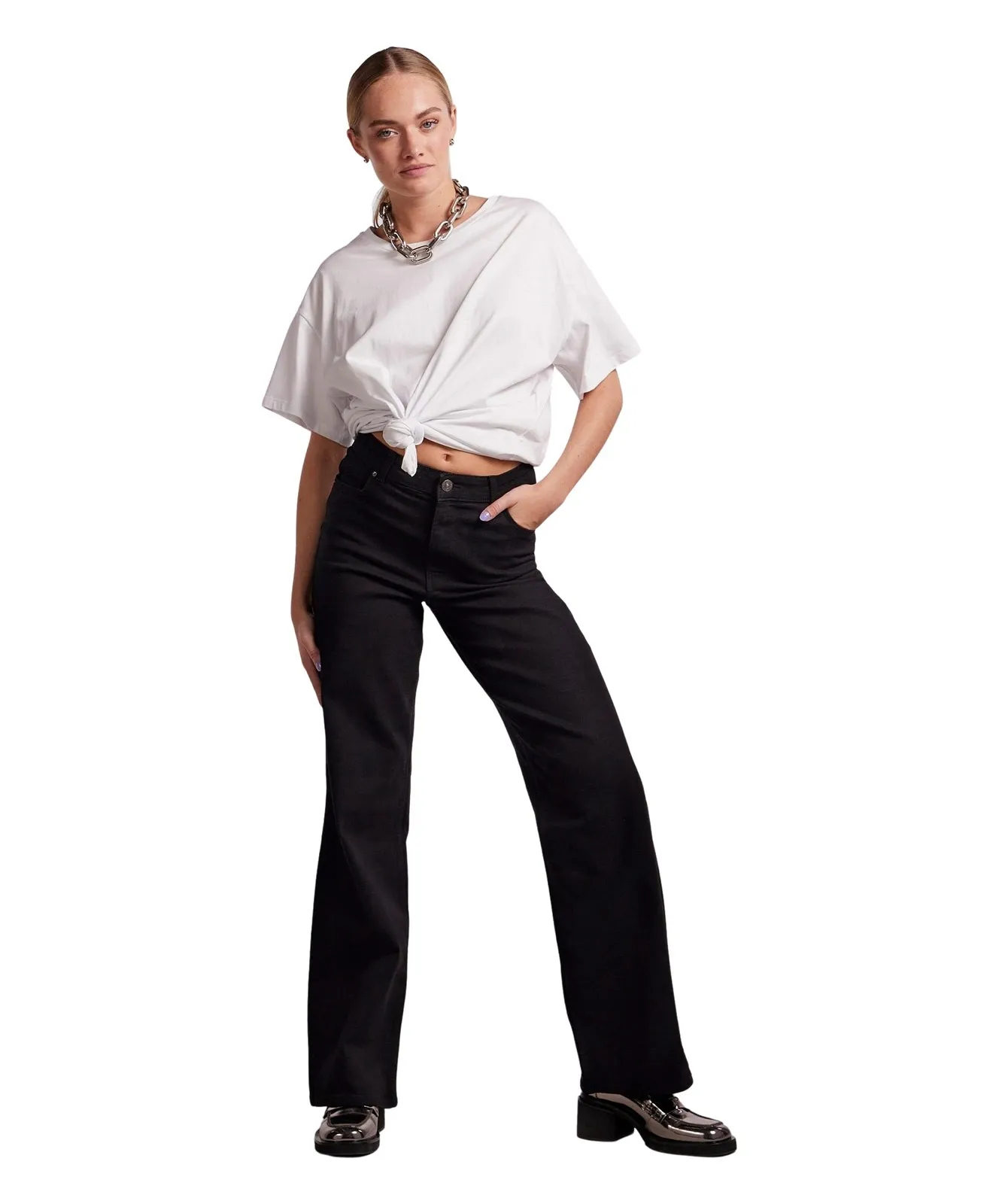 Damen Jeans Peggy von Pieces in Black