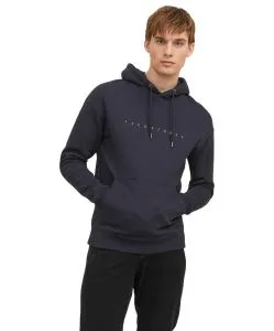 Jack & Jones Kapuzenpullover Star mit Kordeln in Blau