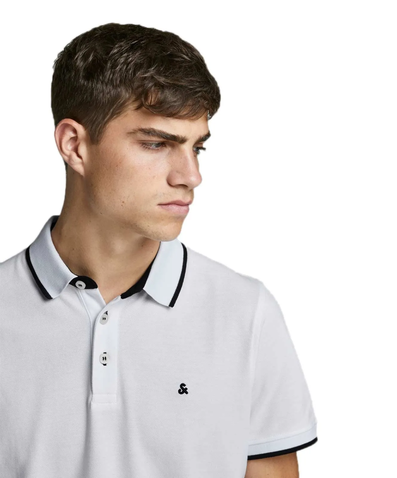 Herren Shirt Epaulos von Jack & Jones in White