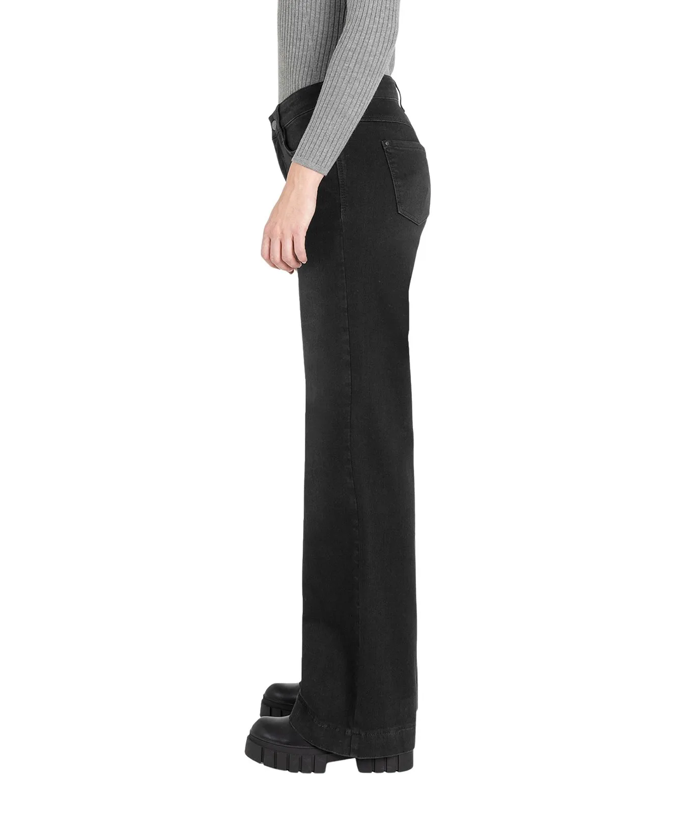 Damen Jeans Dream Wide Authentic von MAC in Commercial Black Used Wash