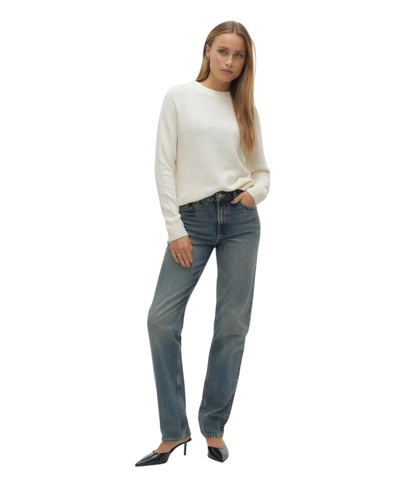 Damen Pullover Filuca von Vero Moda in Birch Melange