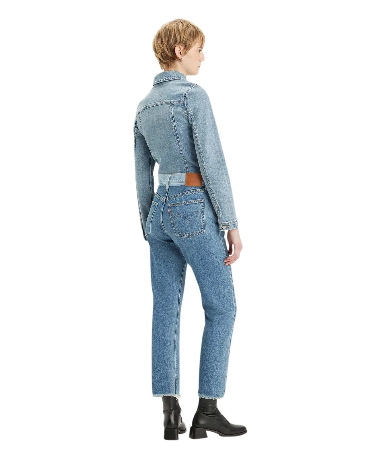 Damen Jeans 501 Crop Split von Levis in Splitting Hairs