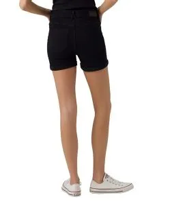 Vero Moda Jeans Shorts Luna mit Umschlagsaum in Schwarz