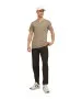 Herren Shirt Split Neck Tee von Jack & Jones in Crockery