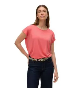 Vero Moda T-Shirt AVA mit Rundhals in Vintage Rot