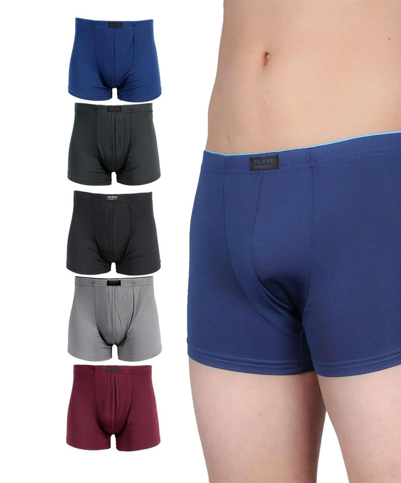 Herren Unterwäsche Microfaser-Retropants im 5er-Pack von 7DAYS Bodywear in Mehrfarbig