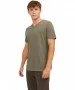 Herren Shirt Split Neck Tee von Jack & Jones in Dusky Green