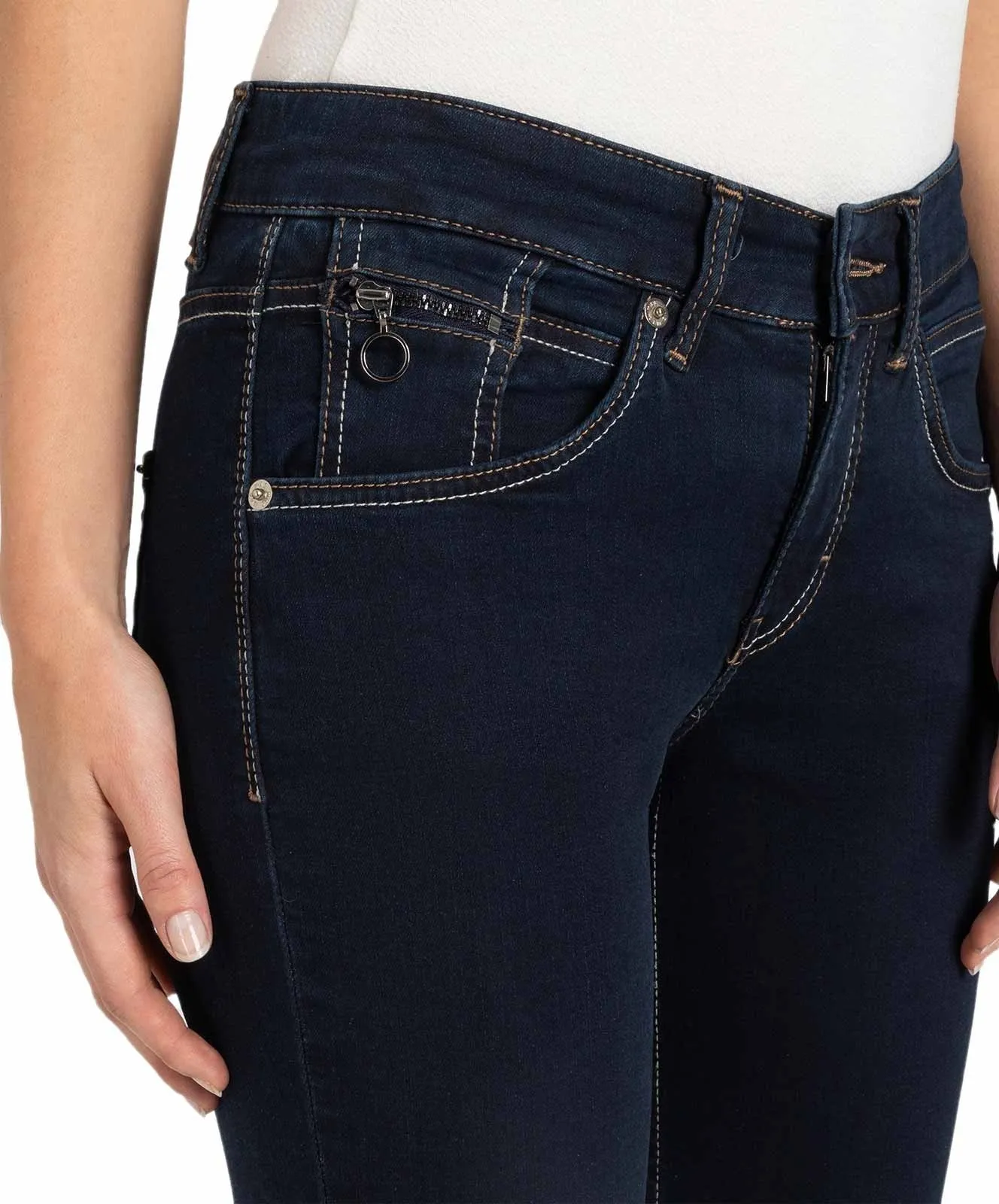 Damen Jeans Carrie Pipe von MAC in Dark Rinsewash