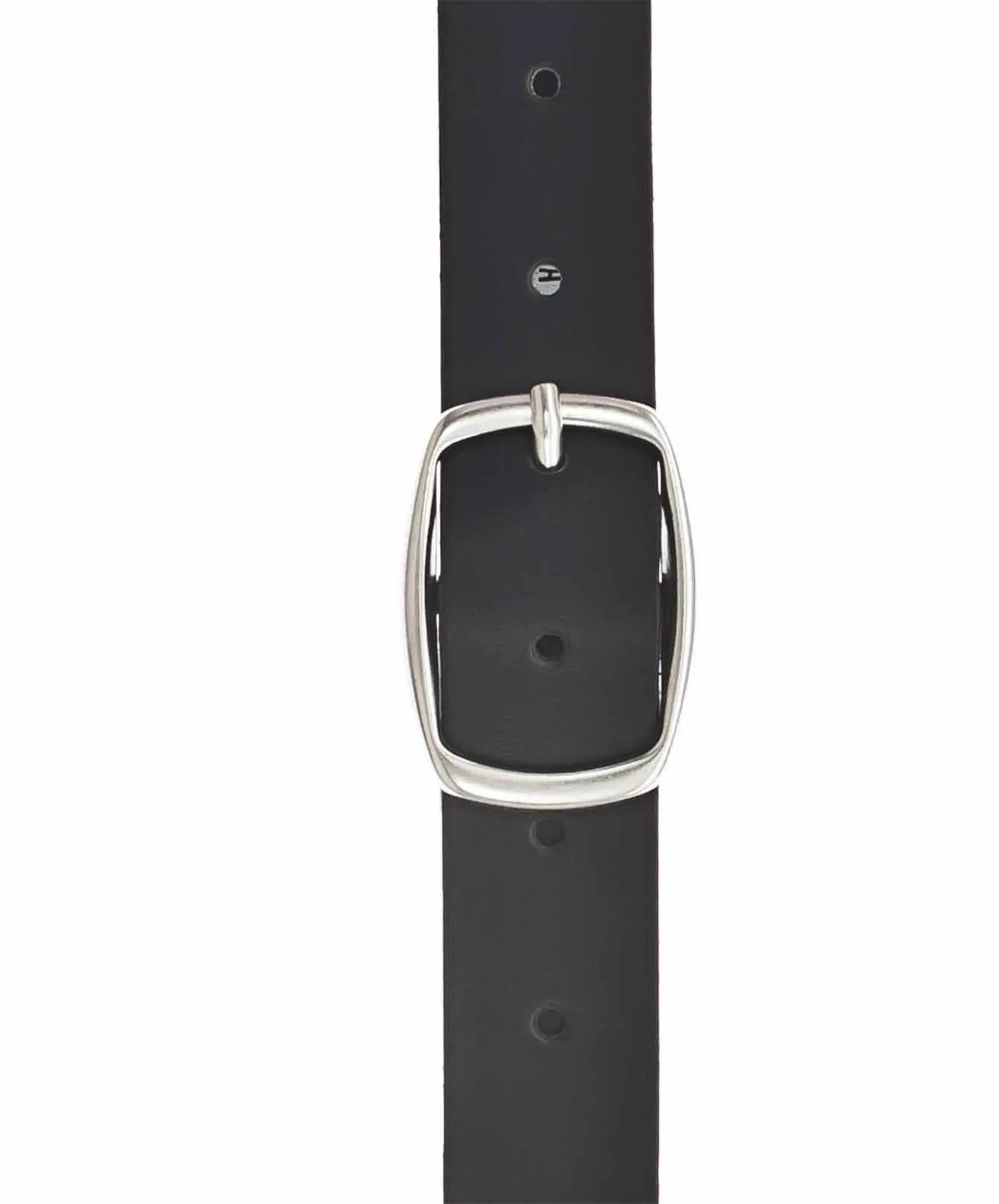 Damen Gürtel 3cm Ledergürtel mit Logo-Schriftzug von Mustang in Black