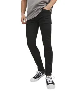 Jack & Jones Liam Skinny Jeans in Schwarz