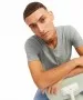 Herren Shirt Basic V-Neck Tee von Jack & Jones in Light Grey Melange