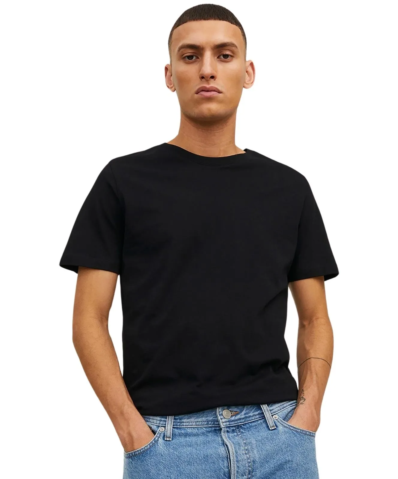Herren Shirt Organic Basic Tee von Jack & Jones in Black