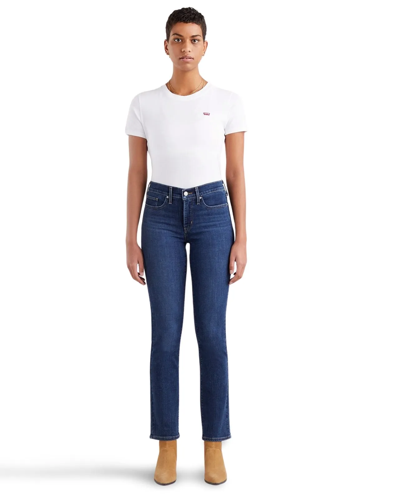 Damen Jeans 314 Shaping Straight von Levis in Lapis Dark Horse