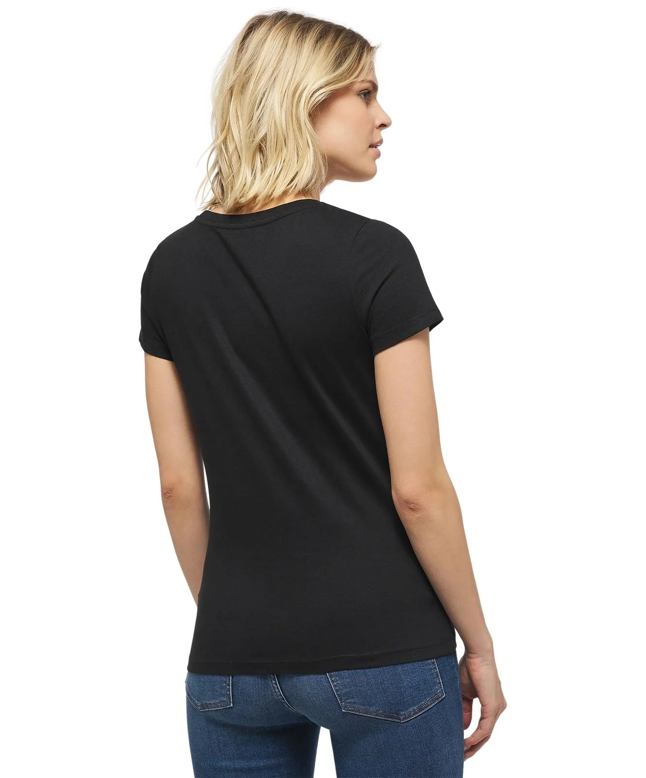 Damen Shirt Alina C Logo Tee von Mustang in Black