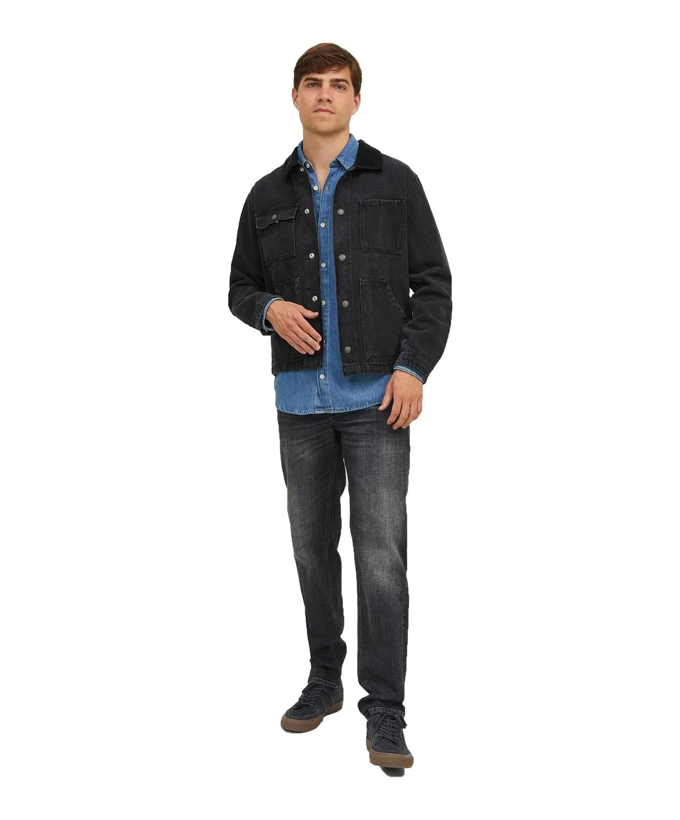 Herren Jeans Mike Original von Jack & Jones in Black Denim