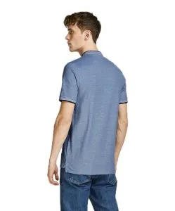 Jack & Jones Poloshirt Paulos mit Mao Kragen in Blau