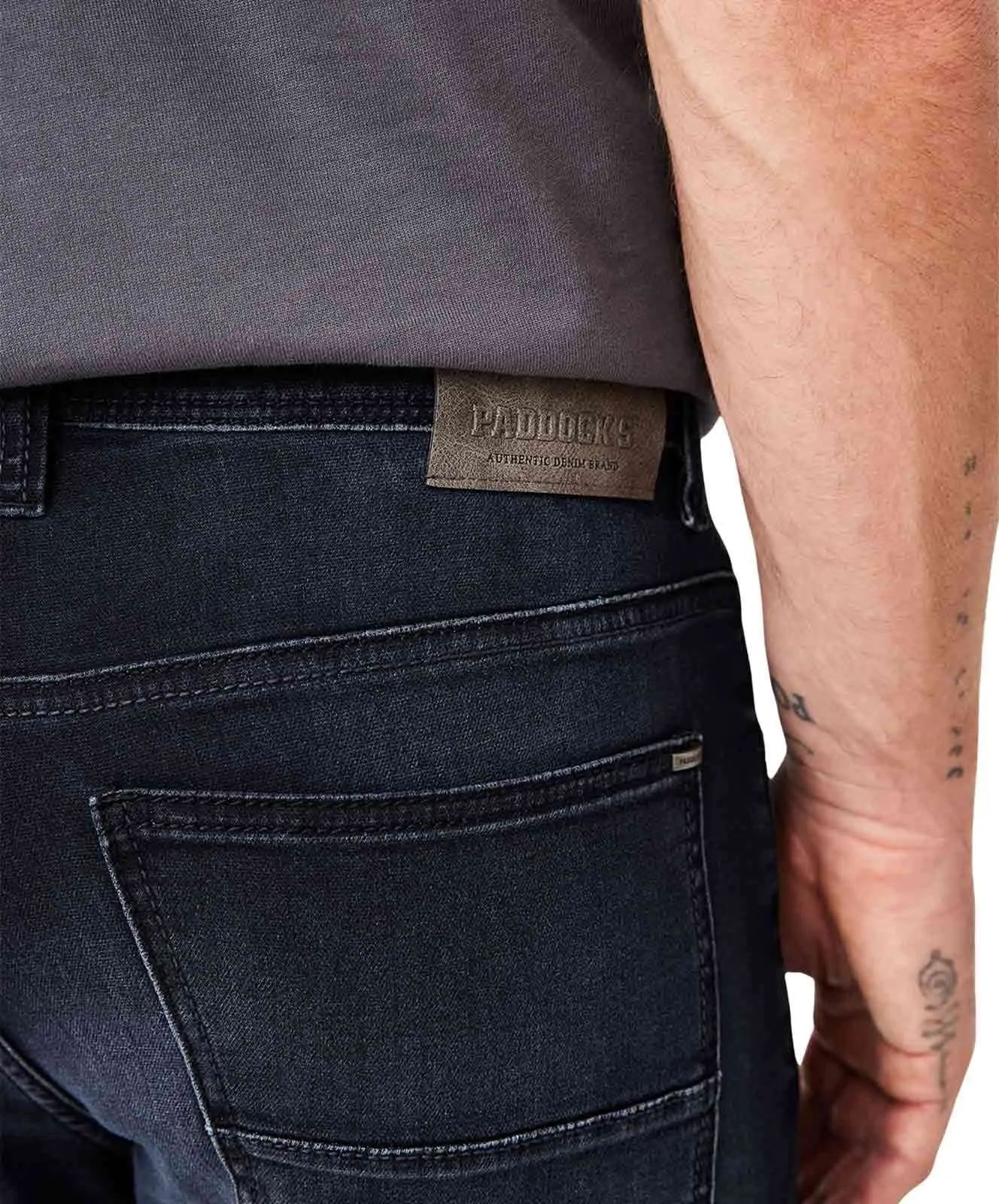Herren Jeans Ben von Paddocks in Blue Black Used Moustache