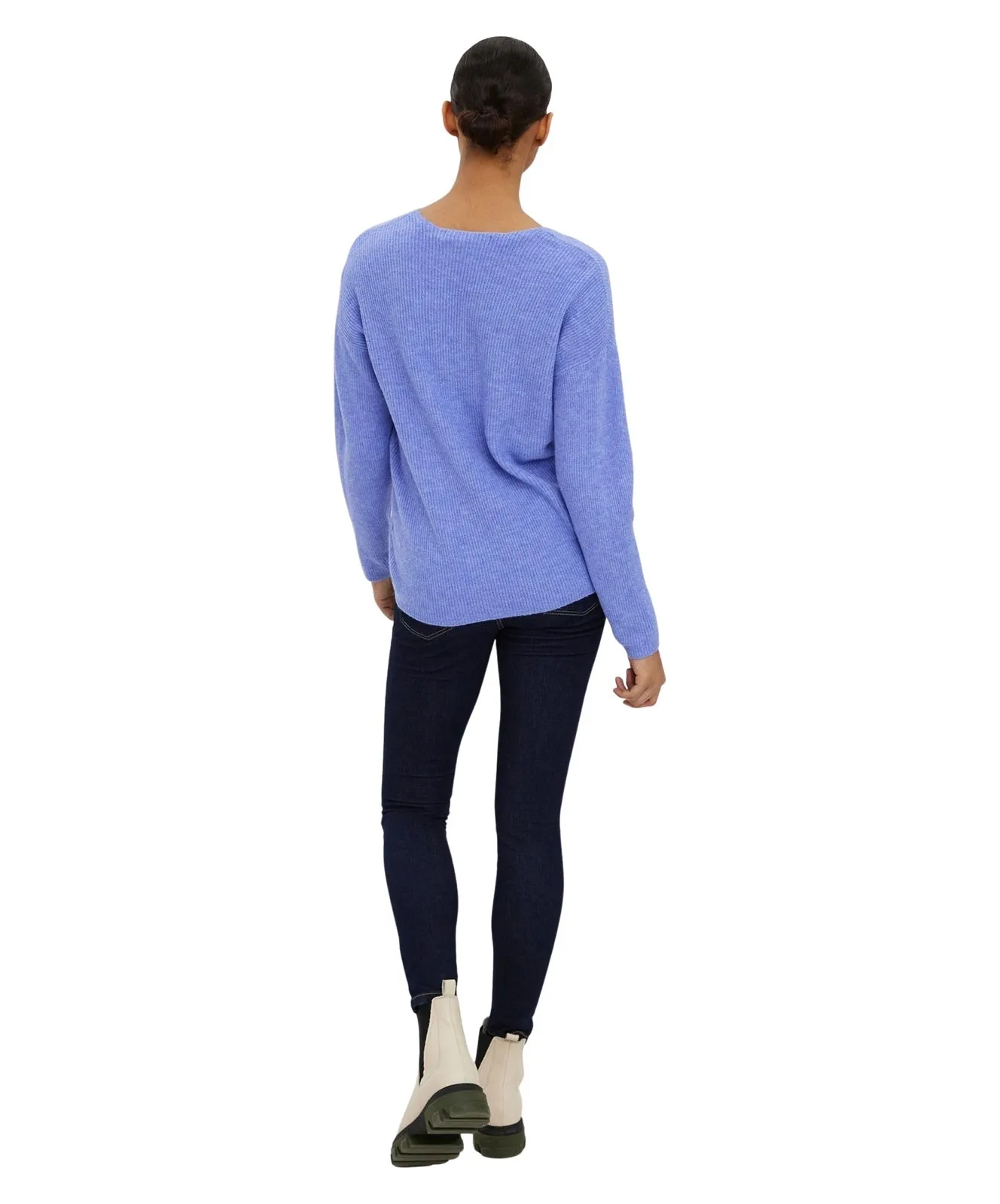 Damen Pullover Crewlefile von Vero Moda in Jacaranda