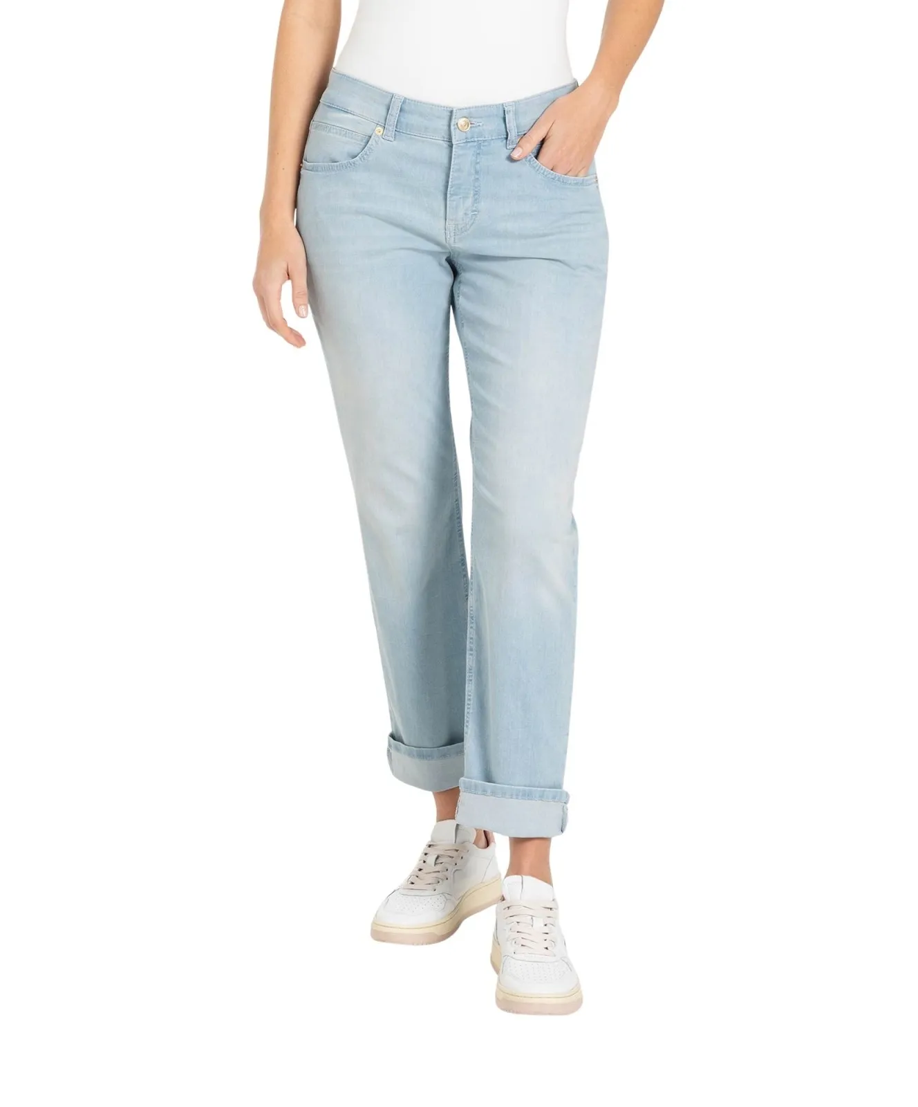 Damen Jeans Sue Relax von MAC in Authentic Light Blue Used