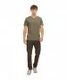 Herren Shirt Split Neck Tee von Jack & Jones in Dusky Green