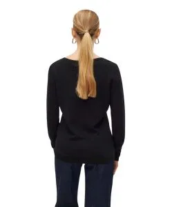Vero Moda Damen Strukturpullover Care in Schwarz