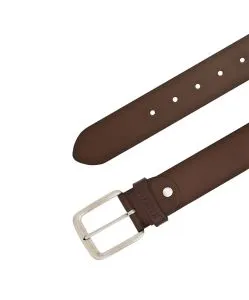 Mustang Gürtel in Braun aus vegetabil gegerbtem Leder