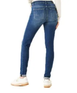 Garcia Jeans Slim Fit Celia 244 in mittelblauem Used-Look