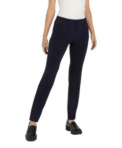 MAC Damen-Hose Slim Fit Anna Zip New in Dunkelblau