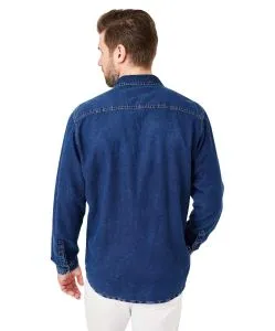 Paddocks Jeanshemd in Indigoblau mit Western-Look